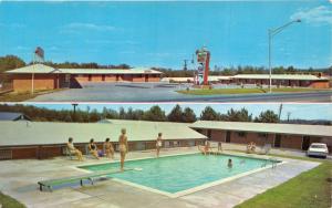 CHATTANOOGA TENNESSEE BUENA VISTA MOTEL #1~SPLIT IMAGE POSTCARD 1960s