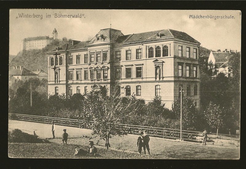 Austria Postmarked 1911 Winterberg Madchenburgerschule Hollub Postcard