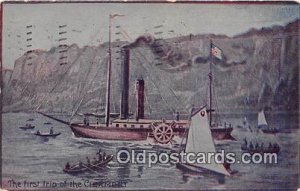 First Trip of the Clermont Ship 1909 