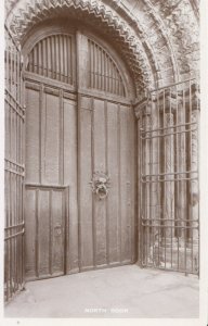 Durham Postcard - North Door - Durham Cathedral - Real Photograph - Ref 3236A