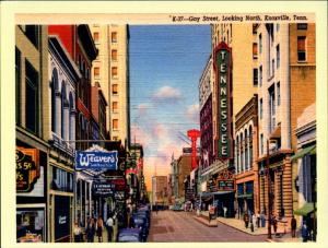 Gay Street, Knoxville, Tennessee TN Vintage REPRO Postcard R0016