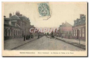 Sainte Genevieve Postcard Old National Road the tobacco shop and Post Office