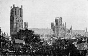 uk22503 ely cathedral  from sw real photo uk