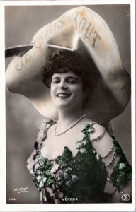 Postcard  France Belle Epoque era actress  Verena