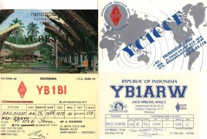 Ujung Pangdang Tangerang West Java Indonesia 4x QSL Radio Card s