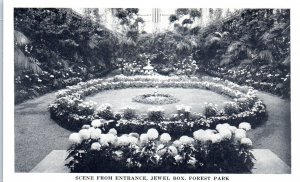 1940s Scene from Entrance, Jewel Box Forest Park St. Louis MO Postcard