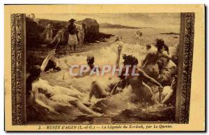 Old Postcard Agen Museum The Legend of Kerdeck by Le Quesne