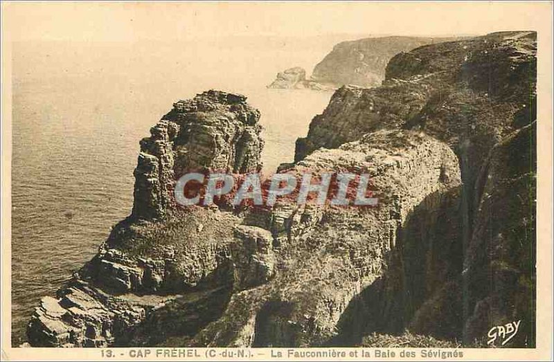 Postcard Old Cap Frehel C N The Fauconniere and the Bay of S?vign?s