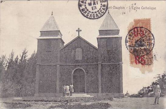 Madagascar Fort Dauphin L'Eglise Catholique 1905