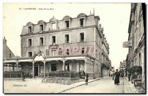 Postcard Old Street Langrune Sea Grand Hotel