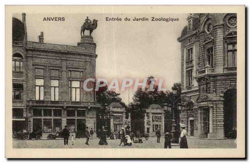 Old Postcard Antwerp Entree Zoologischer Garten Zoo