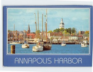 Postcard Annapolis Harbor Maryland USA