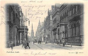 Park Row, Leeds, UK Street Scene England 1906 Vintage Postcard