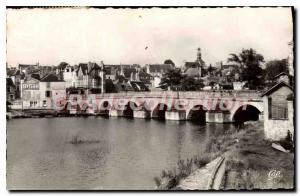 Old Postcard Vierzon Bridge And The City