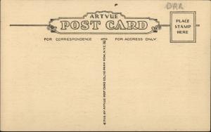 Freeport ME Martha Jane Caf‚ Interior Old Postcard