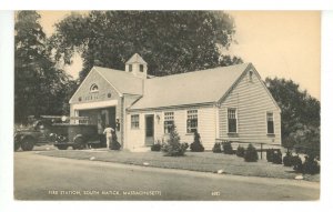 MA - South Natick. Fire Station & Fire Truck