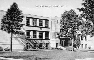 Tama Iowa High School Street View Antique Postcard K41720