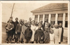 RPPC Group of Children School or Church Mabel Meyer from Arno Postcard V11