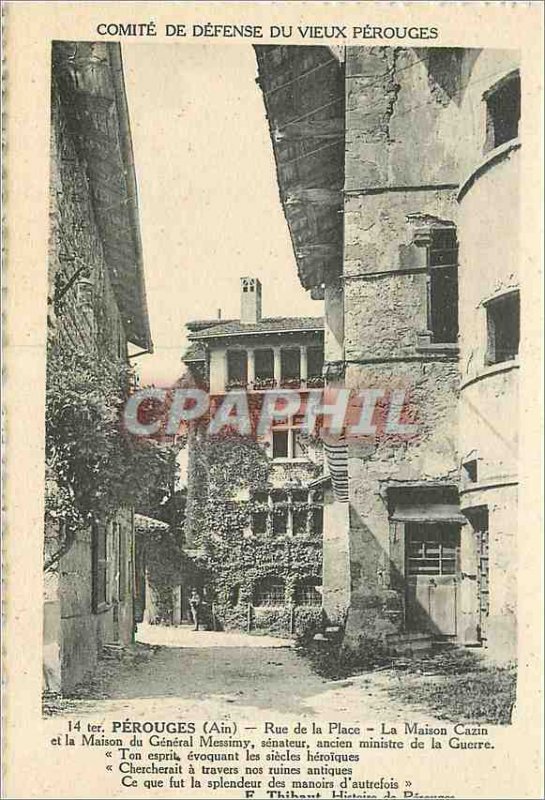 Old Postcard Defense Committee perouges Old Street Square House Cazin