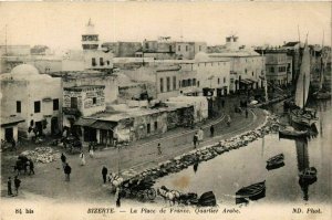 CPA AK BIZERTE La Place de France TUNISIE (822534)