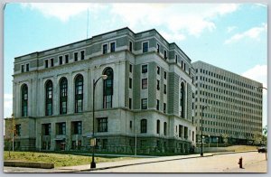 Vtg Utica New York NY Oneida County Court House Elizabeth Street View Postcard