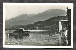 dc1806 - MILLSTATT Austria 1927 Lake. Boat. Real Photo Postcard