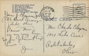 1945 large letters multi View Tucson Arizona Linen Teich postcard 9829