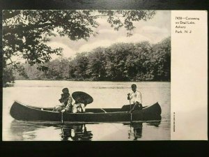 Vintage Postcard 1901-1907 Canoeing on Deal Lake Asbury Park New Jersey (NJ)