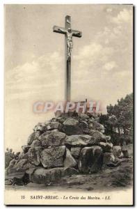 Postcard Old Saint Briac Cross Sailors Christ