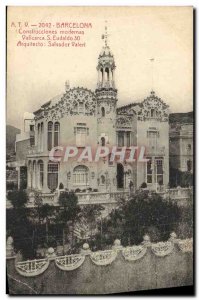 Old Postcard Barcelona Construcciones moderans Vallcara S Eudaldo Arqultecto ...