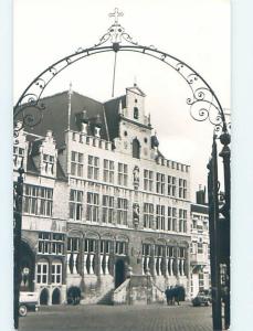 old rppc LARGE BUILDING SEEN THROUGH GATE Bergen Op Zoom Netherlands HM1480