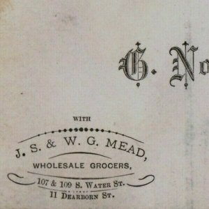 1870's Engraved J.S & W.G Mead Wholesale Groceries P161