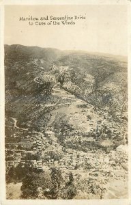 1922 Colorado Colorado Manitou Serpentine Dr. Cave of Winds RPPC Postcard 26-581