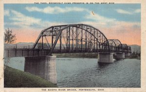 LPD30   Ohio Postcard: Portsmouth, Scioto River Bridge