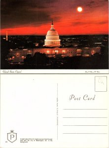 Night View of U. S. Capitol, Washington D.C.