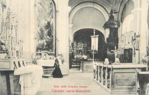 Hungary Maria Besnyo church interior 1909