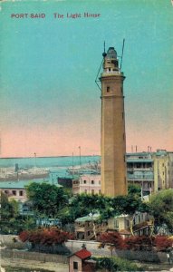 Egypt Port Said The Lighthouse Vintage Postcard 03.04