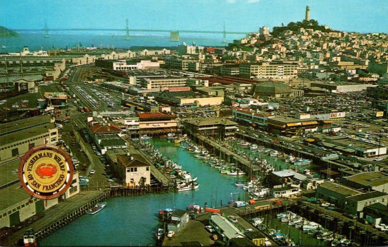 California San Francisco Aerial View Fisherman's Wharf