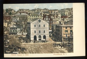 Providence, Rhode Island/RI Postcard, Market Square In 1844