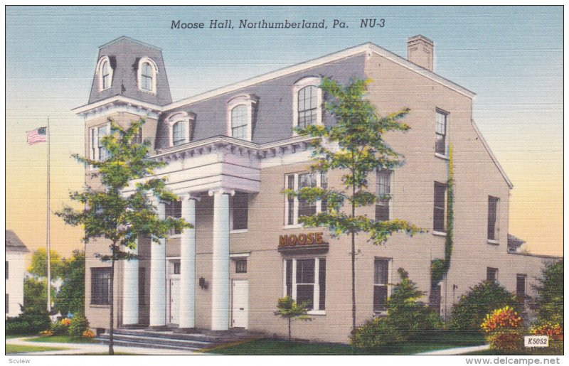 NORTHUMBERLAND, Pennsylvania, 1930-1940's; Moose Hall