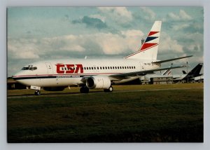 Aviation Airplane Postcard Czechoslovak CSA Airlines Boeing 737-500 AY11