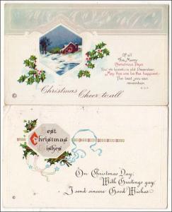 Greeting - 2 Cards, Christmas  *RPO- ??? & Aberdeen RR