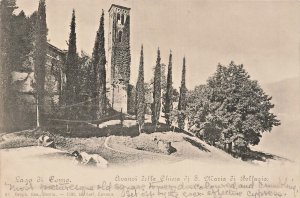 LAGO DI COMO Avanzi della Chiesa di S.Maria di Bellagio~1900s PHOTO POSTCRD