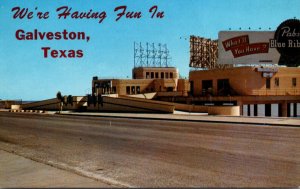 Texas Galveston We're having Fun Showing Famous Pleasur Pier