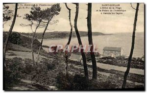 Old Postcard From Around The Plestin Gard Saint Efflam L & # 39Hotel From The...