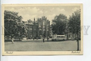 460862 GERMANY Stendal train station bus Vintage postcard