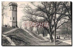 Old Postcard Dijon Tower Montmuzard and Strasbourg Avenue