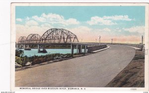 BISMARCK, North Dakota, 10-20s; Memorial Bridge Over Missouri River