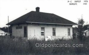 Pc Depot, Shirley, IN ,Indiana, USA Kodak Real Photo Paper Train Railroad Sta...