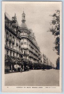 Buenos Aires Argentina Postcard May Avenue c1930's Unposted RPPC Photo